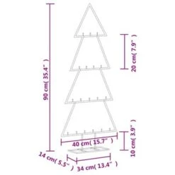VidaXL Metal Christmas Tree For Decoration Black 90 Cm -VIDAXL DECOR SHOP image 7 359592