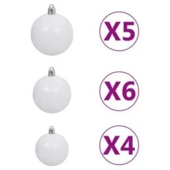 VidaXL Nordmann Fir Artificial Christmas Tree LED&Ball Set Green 120cm -VIDAXL DECOR SHOP image 8 3077730
