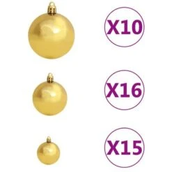 VidaXL Upside-down Artificial Christmas Tree With LEDs&Ball Set 210 Cm -VIDAXL DECOR SHOP image 8 3078017