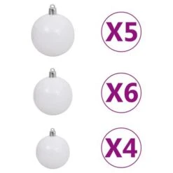 VidaXL Upside-down Artificial Christmas Tree With LEDs&Ball Set 120 Cm -VIDAXL DECOR SHOP image 8 3078096
