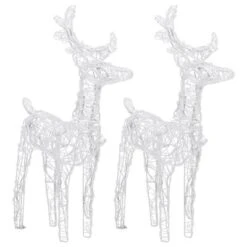 VidaXL Reindeers & Sleigh Christmas Decoration 240 LEDs Acrylic -VIDAXL DECOR SHOP image 8 3100420