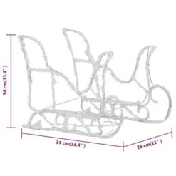 VidaXL Reindeers & Sleigh Christmas Decoration 280x28x55 Cm Acrylic -VIDAXL DECOR SHOP image 8 328530