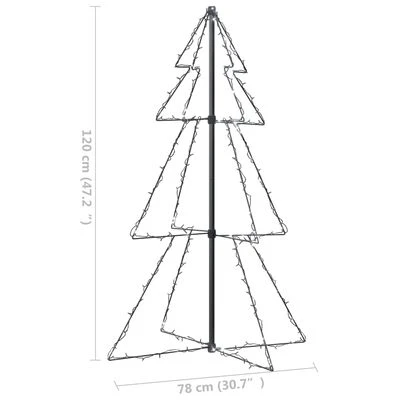 VidaXL Christmas Cone Tree 160 LEDs Indoor And Outdoor 78x120 Cm 10 VidaXL Christmas Cone Tree 160 LEDs Indoor And Outdoor 78x120 Cm - Image 8
