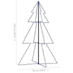 VidaXL Christmas Cone Tree 200 LEDs Indoor And Outdoor 98x150 Cm 21 VidaXL Christmas Cone Tree 200 LEDs Indoor And Outdoor 98x150 Cm -VIDAXL DECOR SHOP image 8 328577
