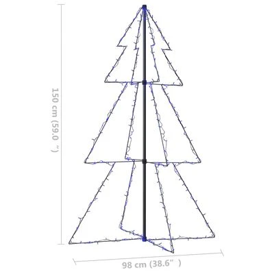 VidaXL Christmas Cone Tree 200 LEDs Indoor And Outdoor 98x150 Cm 10 VidaXL Christmas Cone Tree 200 LEDs Indoor And Outdoor 98x150 Cm - Image 8