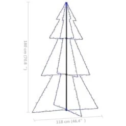 VidaXL Christmas Cone Tree 240 LEDs Indoor And Outdoor 118x180 Cm 21 VidaXL Christmas Cone Tree 240 LEDs Indoor And Outdoor 118x180 Cm -VIDAXL DECOR SHOP image 8 328584