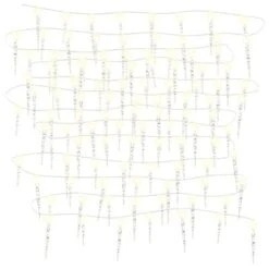 VidaXL Christmas Icicle Lights 40pcs Warm White Acrylic Remote Control -VIDAXL DECOR SHOP image 8 328612