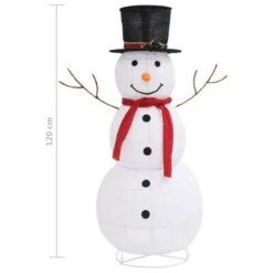 VidaXL Decorative Christmas Snowman Figure LED Luxury Fabric 120cm 17 VidaXL Decorative Christmas Snowman Figure LED Luxury Fabric 120cm -VIDAXL DECOR SHOP image 8 329761