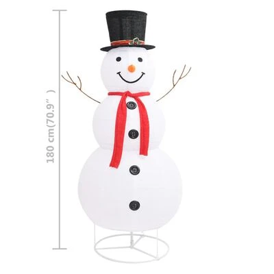 VidaXL Decorative Christmas Snowman Figure LED Luxury Fabric 180cm 10 VidaXL Decorative Christmas Snowman Figure LED Luxury Fabric 180cm - Image 8