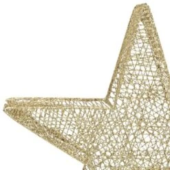 VidaXL Christmas Decoration Stars 3 Pcs Gold Mesh LED Outdoor Indoor -VIDAXL DECOR SHOP image 8 329775