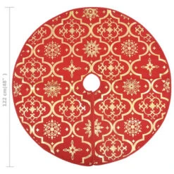 VidaXL Luxury Christmas Tree Skirt With Sock Red 122 Cm Fabric 23 VidaXL Luxury Christmas Tree Skirt With Sock Red 122 Cm Fabric -VIDAXL DECOR SHOP image 8 330276