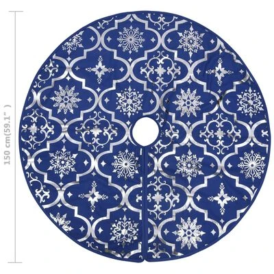 VidaXL Luxury Christmas Tree Skirt With Sock Blue 150 Cm Fabric 10 VidaXL Luxury Christmas Tree Skirt With Sock Blue 150 Cm Fabric - Image 8