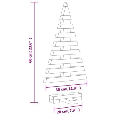 VidaXL Wooden Christmas Tree For Decoration 60 Cm Solid Wood Pine 10 VidaXL Wooden Christmas Tree For Decoration 60 Cm Solid Wood Pine - Image 8