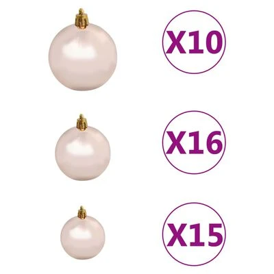 VidaXL Upside-down Artificial Christmas Tree With LEDs&Ball Set 240 Cm 11 VidaXL Upside-down Artificial Christmas Tree With LEDs&Ball Set 240 Cm - Image 9