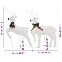 VidaXL Christmas Reindeers 4 Pcs White 80 LEDs -VIDAXL DECOR SHOP image 9 3154270