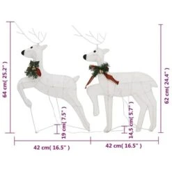 VidaXL Christmas Reindeers 6 Pcs White 120 LEDs -VIDAXL DECOR SHOP image 9 3154271