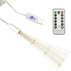 VidaXL Outdoor Christmas Firecrack Lights 4pcs Warm White 20cm 560 LEDs -VIDAXL DECOR SHOP image 9 328598