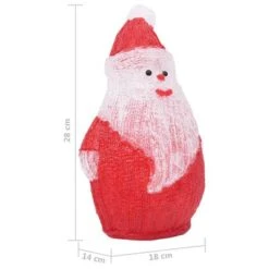 VidaXL LED Christmas Acrylic Santa Figure Indoor And Outdoor 28cm -VIDAXL DECOR SHOP image 9 328786