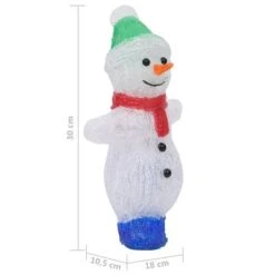 VidaXL LED Christmas Acrylic Snowman Figure Indoor And Outdoor 30cm -VIDAXL DECOR SHOP image 9 328788