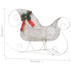 VidaXL Reindeer & Sleigh Christmas Decoration 100 LEDs Outdoor Gold -VIDAXL DECOR SHOP image 9 329830