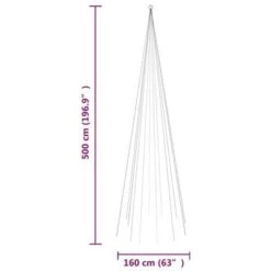 VidaXL Christmas Tree On Flagpole Warm White 732 LEDs 500 Cm 19 VidaXL Christmas Tree On Flagpole Warm White 732 LEDs 500 Cm -VIDAXL DECOR SHOP image 9 343630