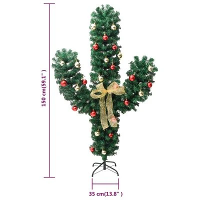 VidaXL Christmas Cactus With Stand And LED Green 150 Cm PVC 11 VidaXL Christmas Cactus With Stand And LED Green 150 Cm PVC - Image 9