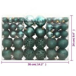VidaXL Christmas Baubles 100 Pcs Green 3 / 4 / 6 Cm -VIDAXL DECOR SHOP image 9 356101