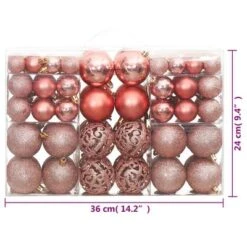 VidaXL Christmas Baubles 100 Pcs Pink And Rose 3 / 4 / 6 Cm 30 VidaXL Christmas Baubles 100 Pcs Pink And Rose 3 / 4 / 6 Cm -VIDAXL DECOR SHOP image 9 356102