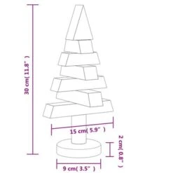 VidaXL Wooden Christmas Trees For Decoration 2 Pcs 30 Cm Solid Wood Pine -VIDAXL DECOR SHOP image 9 357992